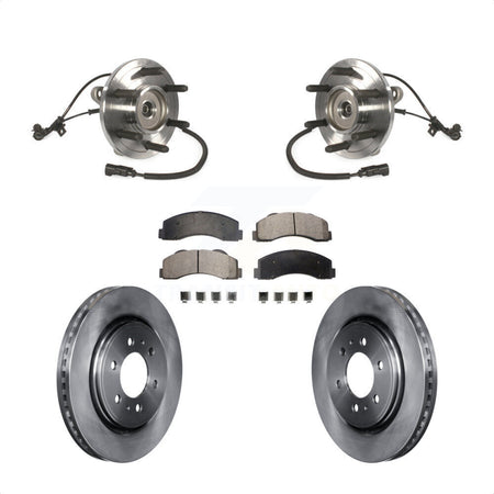 Front Hub Bearing Assembly With Disc Brake Rotors And Semi-Metallic Pads Kit For Ford F-150 Expedition Lincoln Navigator KBB-105446 by Transit Auto