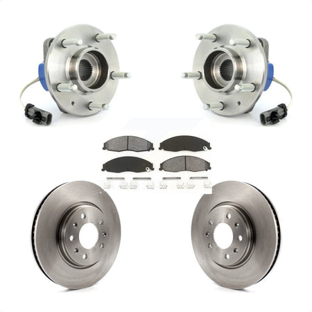Front Hub Bearing Assembly With Disc Brake Rotors And Semi-Metallic Pads Kit For Cadillac STS AWD KBB-105656 by Transit Auto