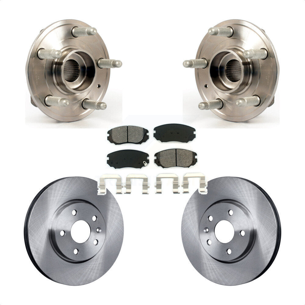 Front Hub Bearing Assembly With Disc Brake Rotors And Semi-Metallic Pads Kit For 2018-2019 Chevrolet Impala KBB-105731 by Transit Auto