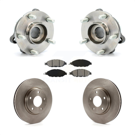 Front Hub Bearing Assembly With Disc Brake Rotors And Semi-Metallic Pads Kit For 2016 Nissan Pathfinder From 11 15 KBB-105751 by Transit Auto