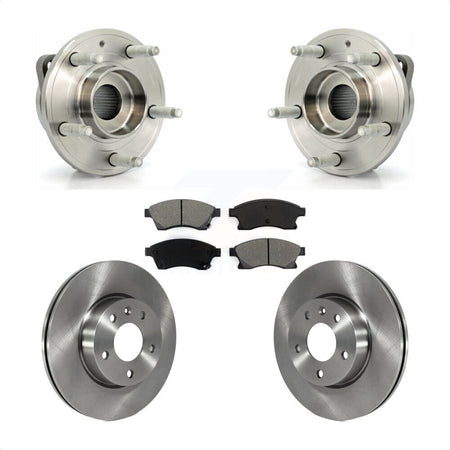 Front Hub Bearing Assembly With Disc Brake Rotors And Semi-Metallic Pads Kit For Cadillac ATS 300mm Diameter Rotor KBB-105785 by Transit Auto
