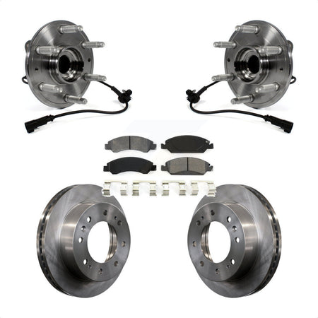 Front Hub Bearing Assembly With Disc Brake Rotors And Semi-Metallic Pads Kit For Chevrolet Suburban 4WD KBB-106027 by Transit Auto