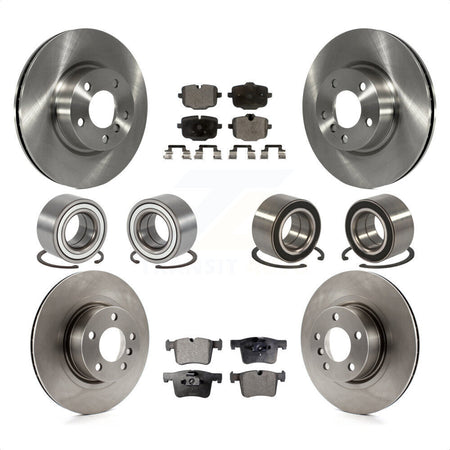 Front Rear Wheel Bearings Disc Brake Rotors And Semi-Metallic Pads Kit (10Pc) For 2012 BMW X3 From 10 11 KBB-106470 by Transit Auto