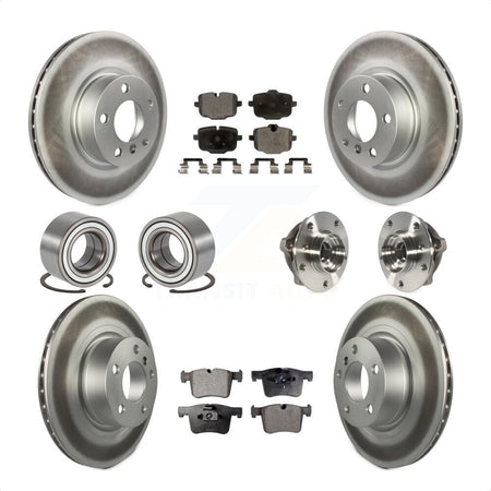 Front Rear Wheel Hub Bearings Assembly Coated Disc Brake Rotors And Semi-Metallic Pads Shoes Kit (10Pc) For 2012 BMW X3 From 10 11 KBB-111768 by Transit Auto