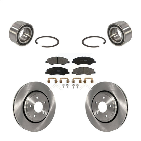 Front Wheel Bearing With Disc Brake Rotors And Semi-Metallic Pads Kit For 2018-2020 Honda Odyssey KBB-114375 by Transit Auto