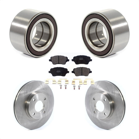 Front Wheel Bearing With Disc Brake Rotors And Semi-Metallic Pads Kit For 2014-2018 Ford Fiesta ST KBB-114383 by Transit Auto