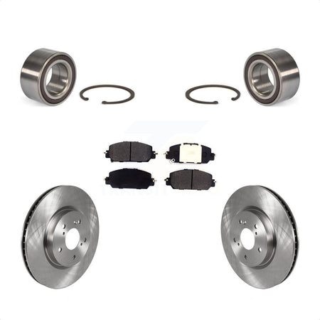 Front Wheel Bearing With Disc Brake Rotors And Semi-Metallic Pads Kit For Honda CR-V KBB-114385 by Transit Auto