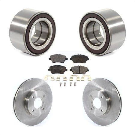 Front Wheel Bearing With Disc Brake Rotors And Ceramic Pads Kit For 2014-2018 Ford Fiesta ST KBB-114403 by Transit Auto