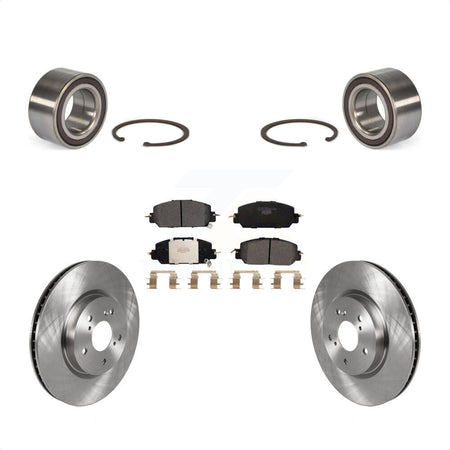 Front Wheel Bearing With Disc Brake Rotors And Ceramic Pads Kit For Honda CR-V KBB-114405 by Transit Auto