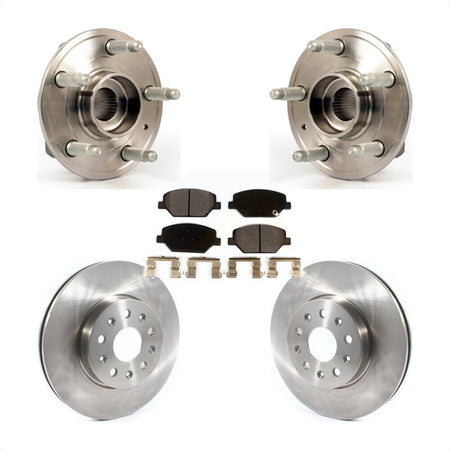 Front Hub Bearing Assembly With Disc Brake Rotors And Ceramic Pads Kit For 2016 Chevrolet Camaro LT with 3.6L 2.0L Without Brembo Calipers KBB-114869 by Transit Auto