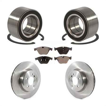 Front Wheel Bearing With Disc Brake Rotors And Ceramic Pads Kit For 2011-2012 BMW 535i xDrive KBB-114913 by Transit Auto