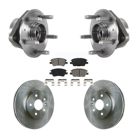 Front Hub Bearing Assembly With Disc Brake Rotors And Semi-Metallic Pads Kit For 2016-2019 Chevrolet Cruze KBB-115329 by Transit Auto