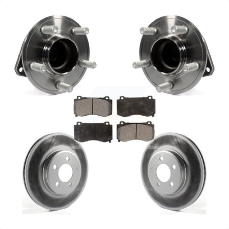 Front Hub Bearing Assembly With Coated Disc Brake Rotors And Semi-Metallic Pads Kit For 2019 Dodge Charger GT with RWD Brembo Brakes KBB-116669 by Transit Auto
