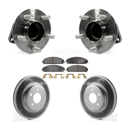 Front Hub Bearing Assembly With Coated Disc Brake Rotors And Ceramic Pads Kit For Dodge Charger Chrysler 300 Challenger KBB-116683 by Transit Auto