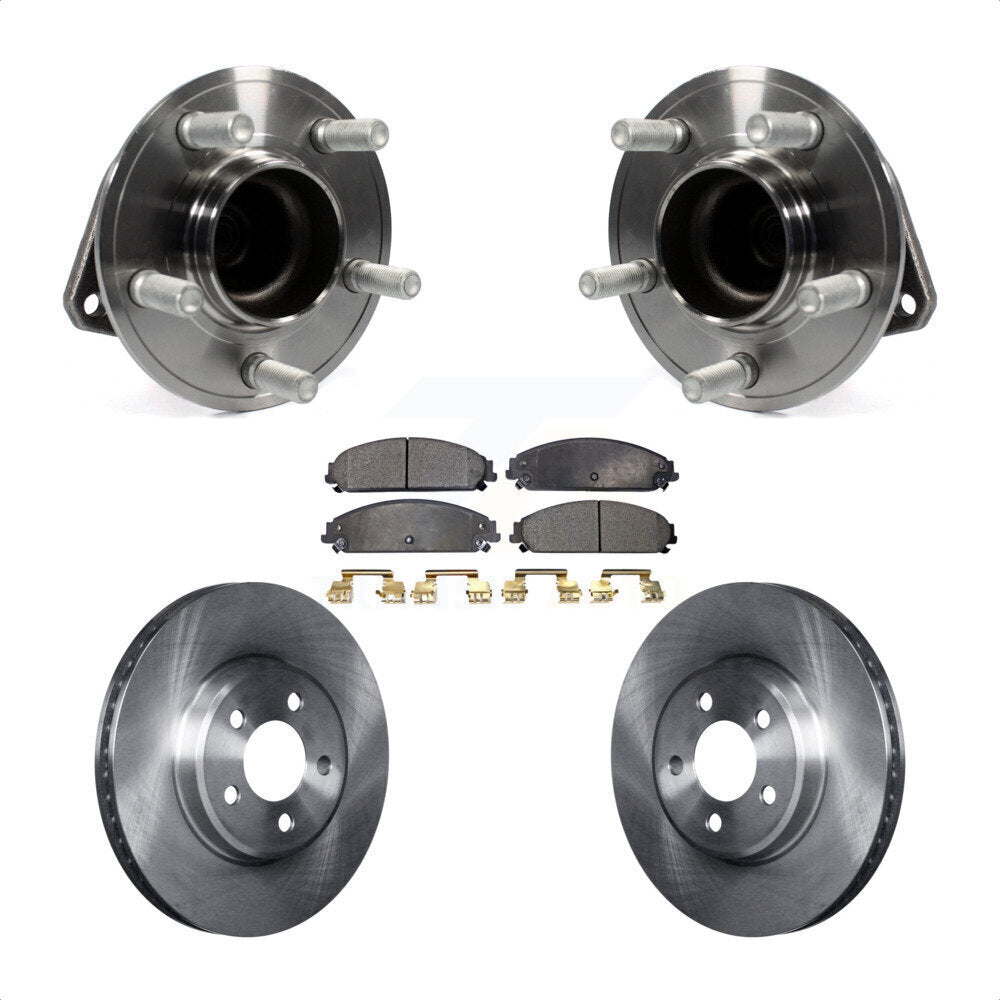 Front Hub Bearing Assembly With Disc Brake Rotors And Semi-Metallic Pads Kit For Dodge Charger Chrysler 300 Challenger KBB-116694 by Transit Auto