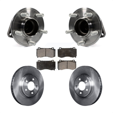 Front Hub Bearing Assembly With Disc Brake Rotors And Semi-Metallic Pads Kit For 2019 Dodge Charger GT with RWD Brembo Brakes KBB-116695 by Transit Auto