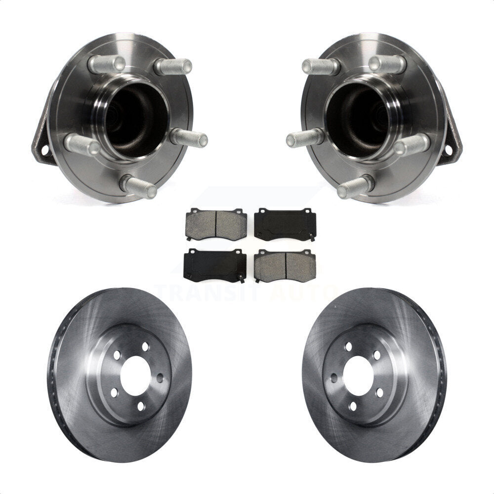 Front Hub Bearing Assembly With Disc Brake Rotors And Semi-Metallic Pads Kit For 2019 Dodge Charger GT with RWD Brembo Brakes KBB-116698 by Transit Auto