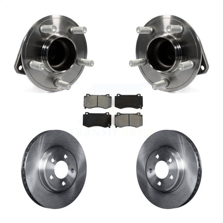 Front Hub Bearing Assembly With Disc Brake Rotors And Semi-Metallic Pads Kit For 2019 Dodge Charger GT with RWD Brembo Brakes KBB-116698 by Transit Auto