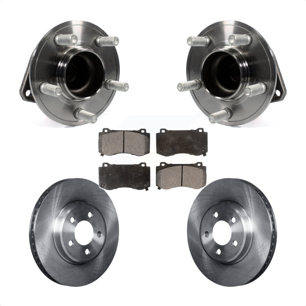 Front Hub Bearing Assembly With Disc Brake Rotors And Ceramic Pads Kit For 2019 Dodge Charger GT with RWD Brembo Brakes KBB-116706 by Transit Auto