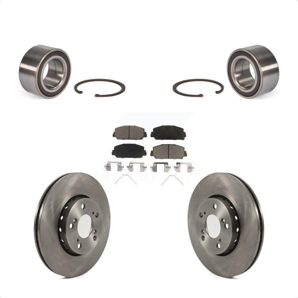 Front Wheel Bearing With Disc Brake Rotors And Ceramic Pads Kit For Acura RLX KBB-118649 by Transit Auto