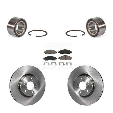 Front Wheel Bearing With Disc Brake Rotors And Ceramic Pads Kit For 2014-2015 Acura RLX Sport Hybrid SH-AWD KBB-118653 by Transit Auto