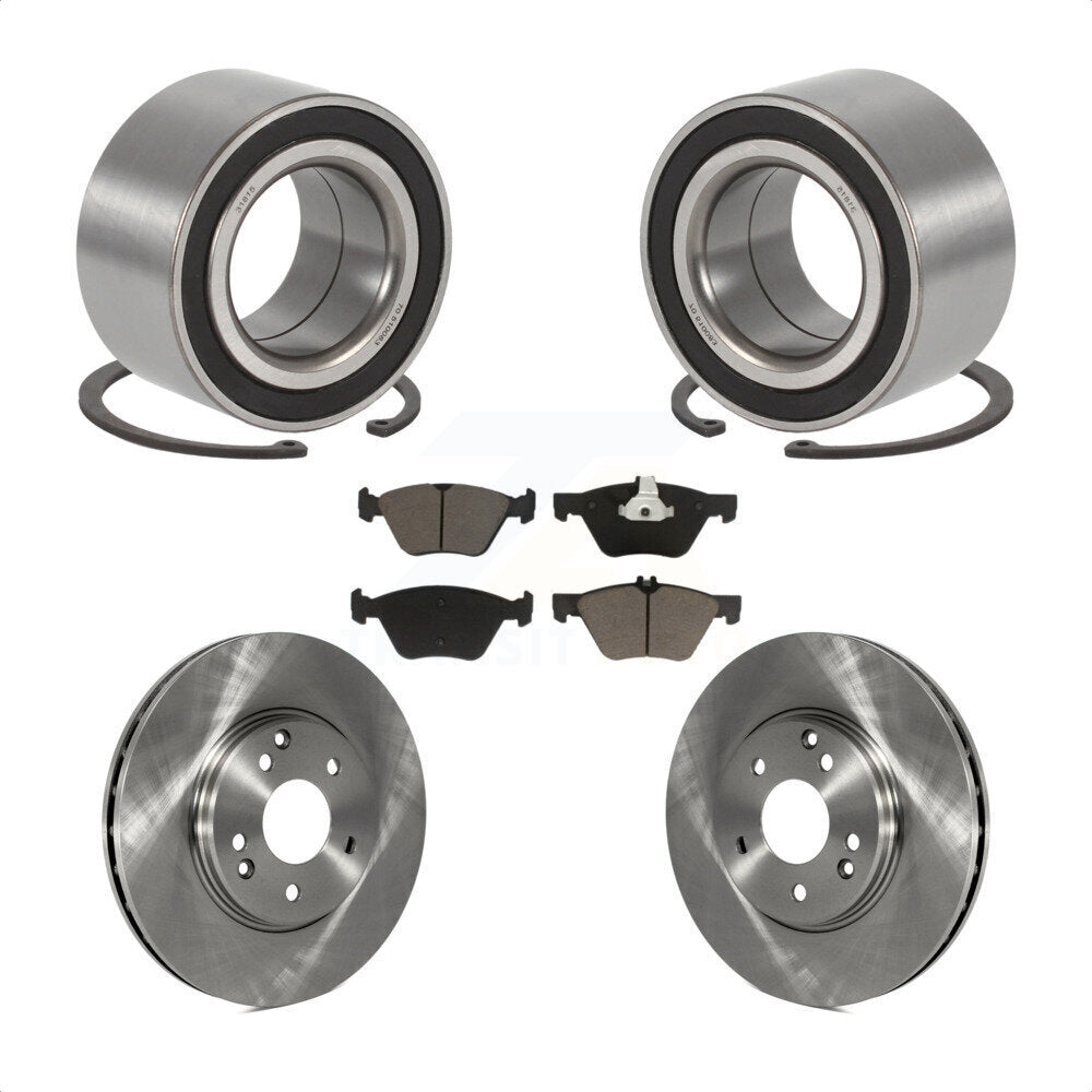 Front Wheel Bearing With Disc Brake Rotors And Ceramic Pads Kit For 2003 Mercedes-Benz E320 4Matic with Wagon KBB-118660 by Transit Auto
