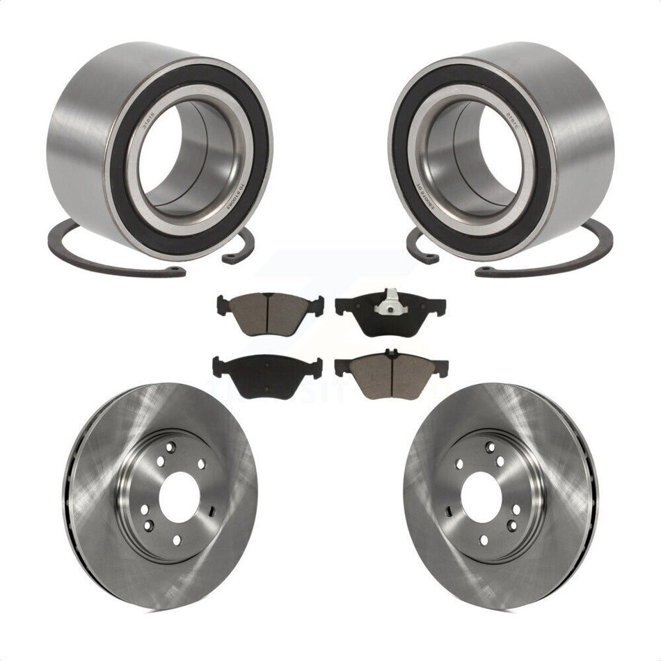 Front Wheel Bearing With Disc Brake Rotors And Ceramic Pads Kit For 2003 Mercedes-Benz E320 4Matic with Wagon KBB-118660 by Transit Auto