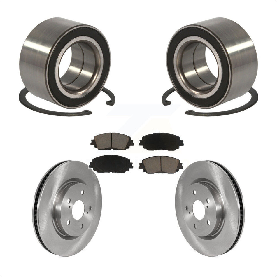 Front Wheel Bearing With Disc Brake Rotors And Ceramic Pads Kit For 2018 Toyota Camry KBB-118714 by Transit Auto
