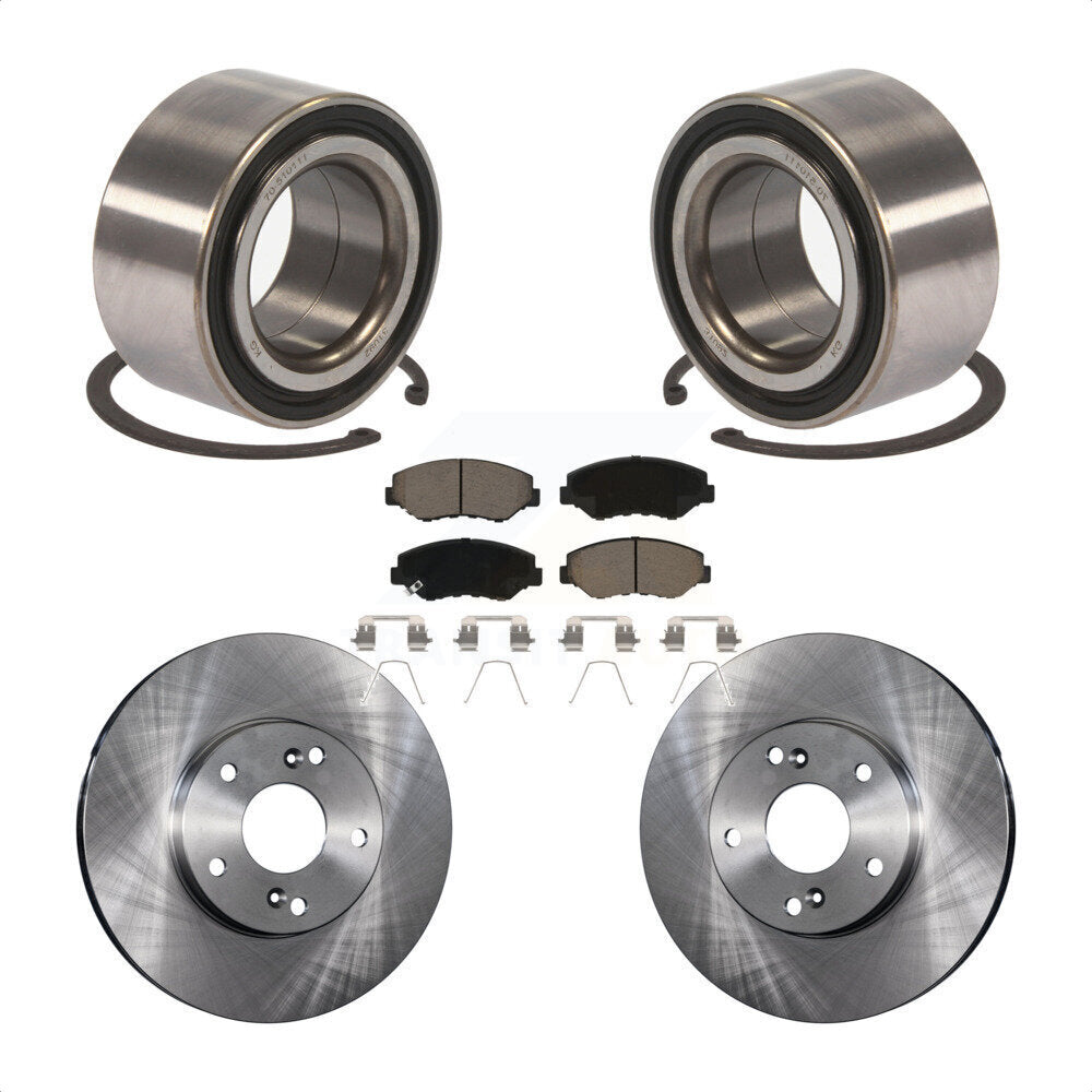 Front Wheel Bearing With Disc Brake Rotors And Ceramic Pads Kit For Honda Fit Acura ILX KBB-118736 by Transit Auto