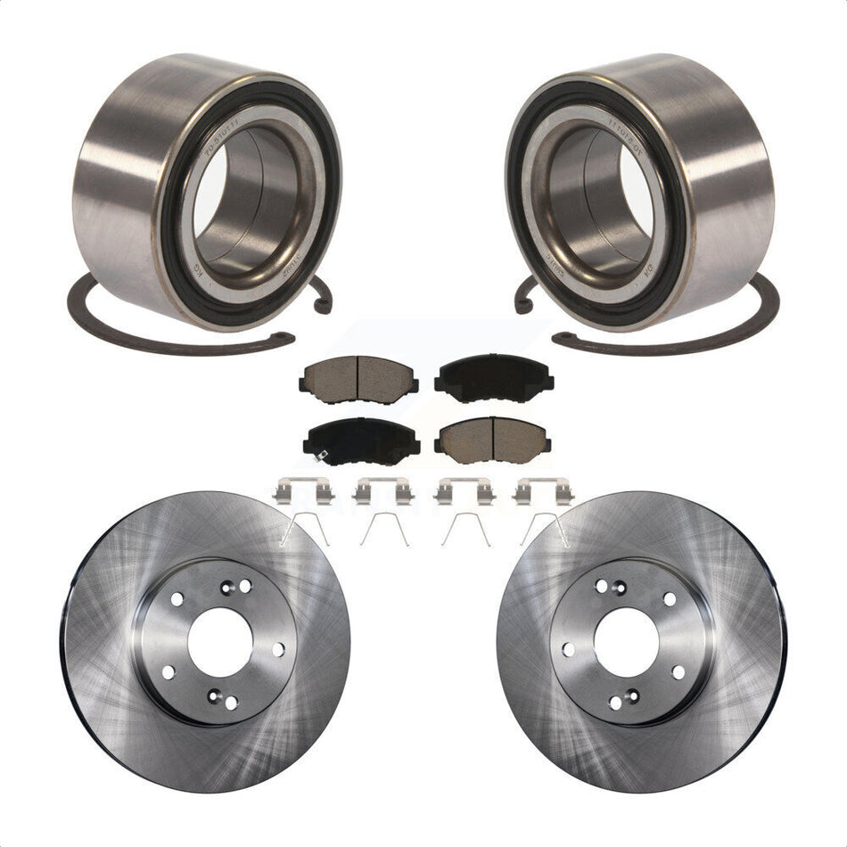 Front Wheel Bearing With Disc Brake Rotors And Ceramic Pads Kit For Honda Fit Acura ILX KBB-118736 by Transit Auto