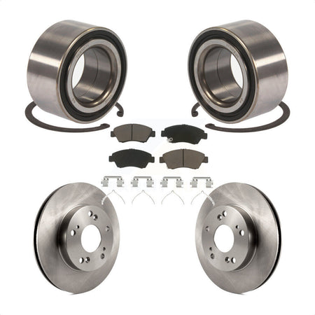 Front Wheel Bearing With Disc Brake Rotors And Ceramic Pads Kit For 2015 Acura ILX 1.5L KBB-118737 by Transit Auto