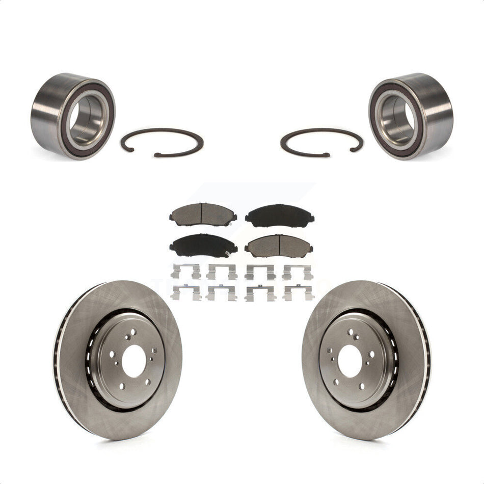 Front Wheel Bearing With Disc Brake Rotors And Ceramic Pads Kit For 2014-2016 Acura MDX KBB-118769 by Transit Auto