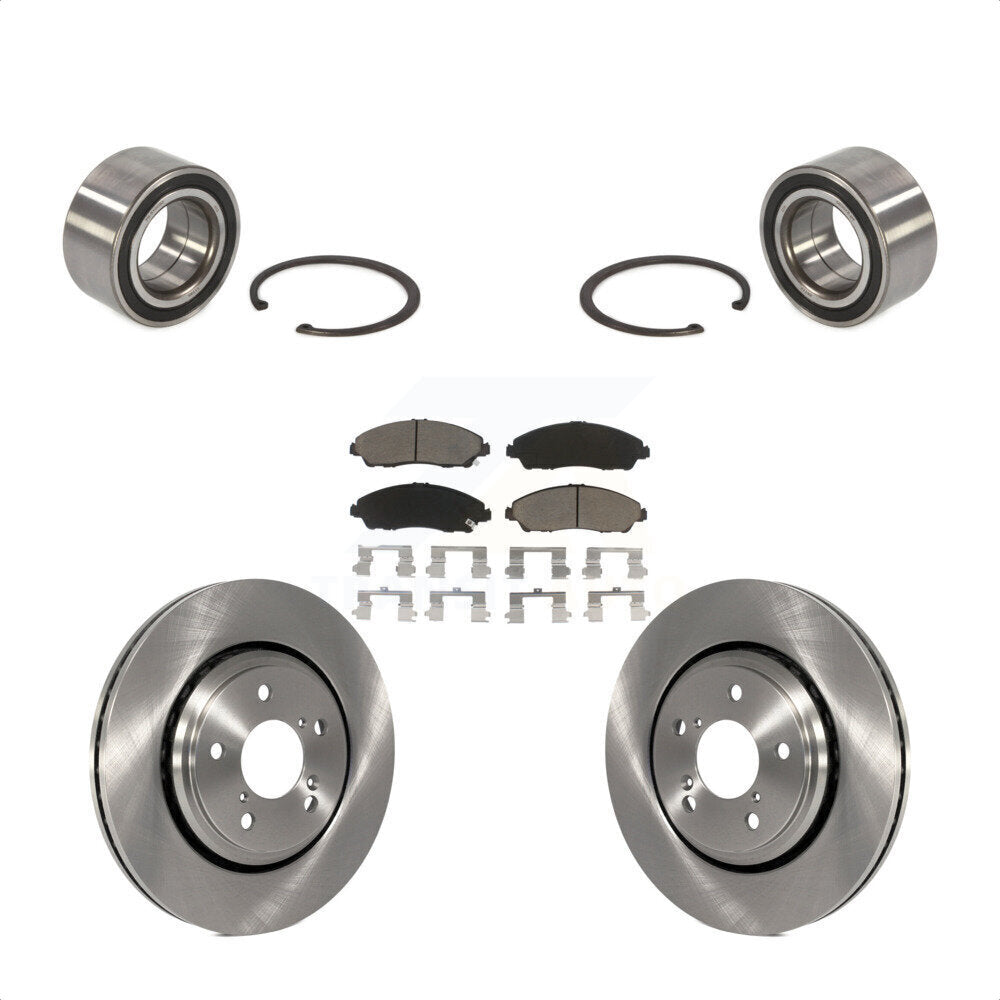 Front Wheel Bearing With Disc Brake Rotors And Ceramic Pads Kit For 2016-2021 Honda Pilot KBB-118771 by Transit Auto