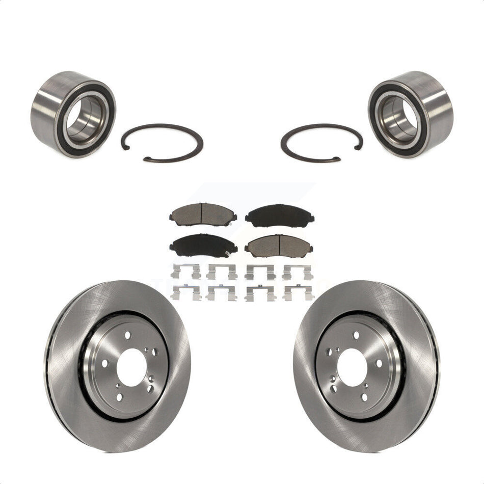 Front Wheel Bearing With Disc Brake Rotors And Ceramic Pads Kit For 2016-2021 Honda Pilot KBB-118771 by Transit Auto