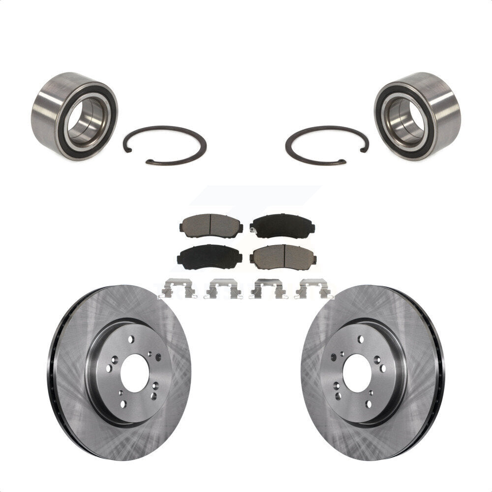 Front Wheel Bearing With Disc Brake Rotors And Ceramic Pads Kit For Honda CR-V Acura RDX KBB-118809 by Transit Auto