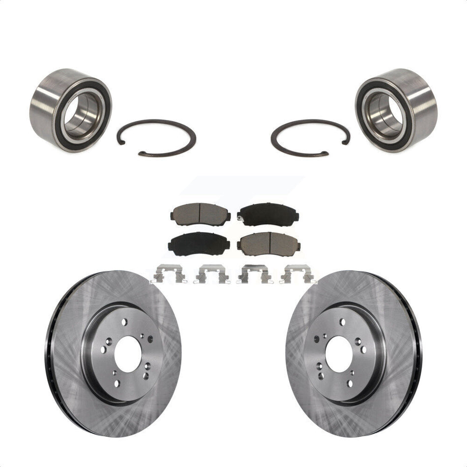 Front Wheel Bearing With Disc Brake Rotors And Ceramic Pads Kit For Honda CR-V Acura RDX KBB-118809 by Transit Auto