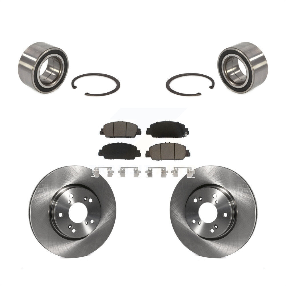 Front Wheel Bearing With Disc Brake Rotors And Ceramic Pads Kit For 2016-2022 Honda HR-V KBB-118855 by Transit Auto