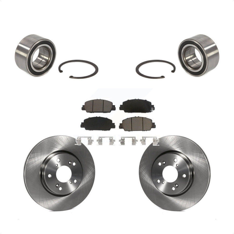 Front Wheel Bearing With Disc Brake Rotors And Ceramic Pads Kit For 2016-2022 Honda HR-V KBB-118855 by Transit Auto