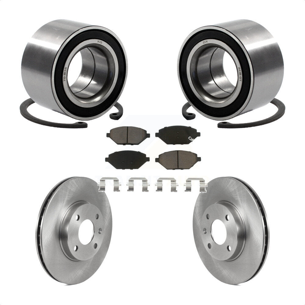 Front Wheel Bearing With Disc Brake Rotors And Ceramic Pads Kit For 2016 Chevrolet Spark KBB-118856 by Transit Auto