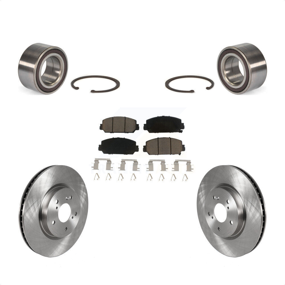 Front Wheel Bearing With Disc Brake Rotors And Ceramic Pads Kit For Honda CR-V KBB-118885 by Transit Auto