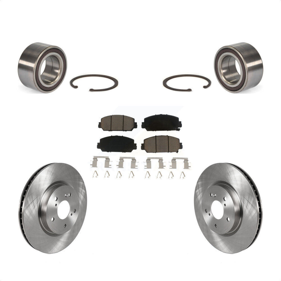 Front Wheel Bearing With Disc Brake Rotors And Ceramic Pads Kit For Honda CR-V KBB-118885 by Transit Auto