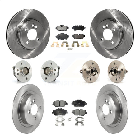 Front Rear Hub Bearings Assembly Disc Brake Rotors And Ceramic Pads Kit (10Pc) For Mini Cooper KBB-119813 by Transit Auto