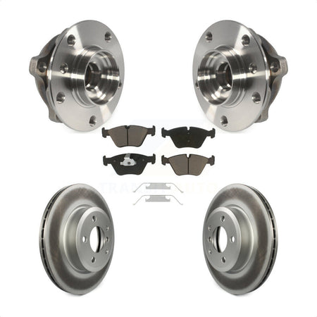 Front Hub Bearing Assembly With Coated Disc Brake Rotors And Ceramic Pads Kit For 2010 BMW X3 KBB-121049 by Transit Auto