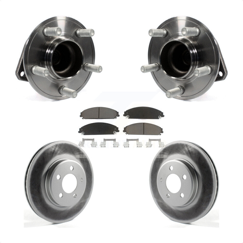 Front Hub Bearing Assembly With Coated Disc Brake Rotors And Ceramic Pads Kit For Dodge Charger Chrysler 300 Challenger KBB-121169 by Transit Auto