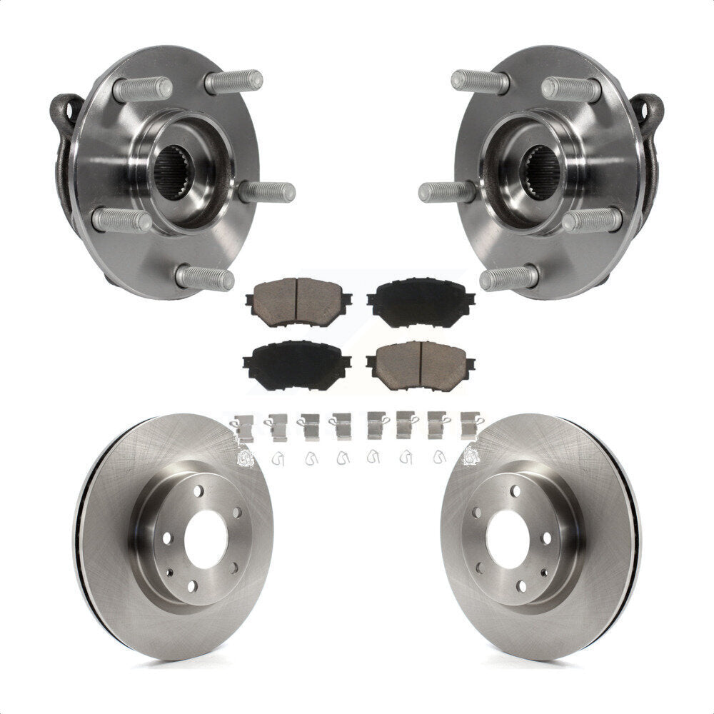 Front Hub Bearing Assembly With Disc Brake Rotors And Ceramic Pads Kit For Mazda 3 Sport Vehicles Manufactured In Mexico 2.5L KBB-121950 by Transit Auto