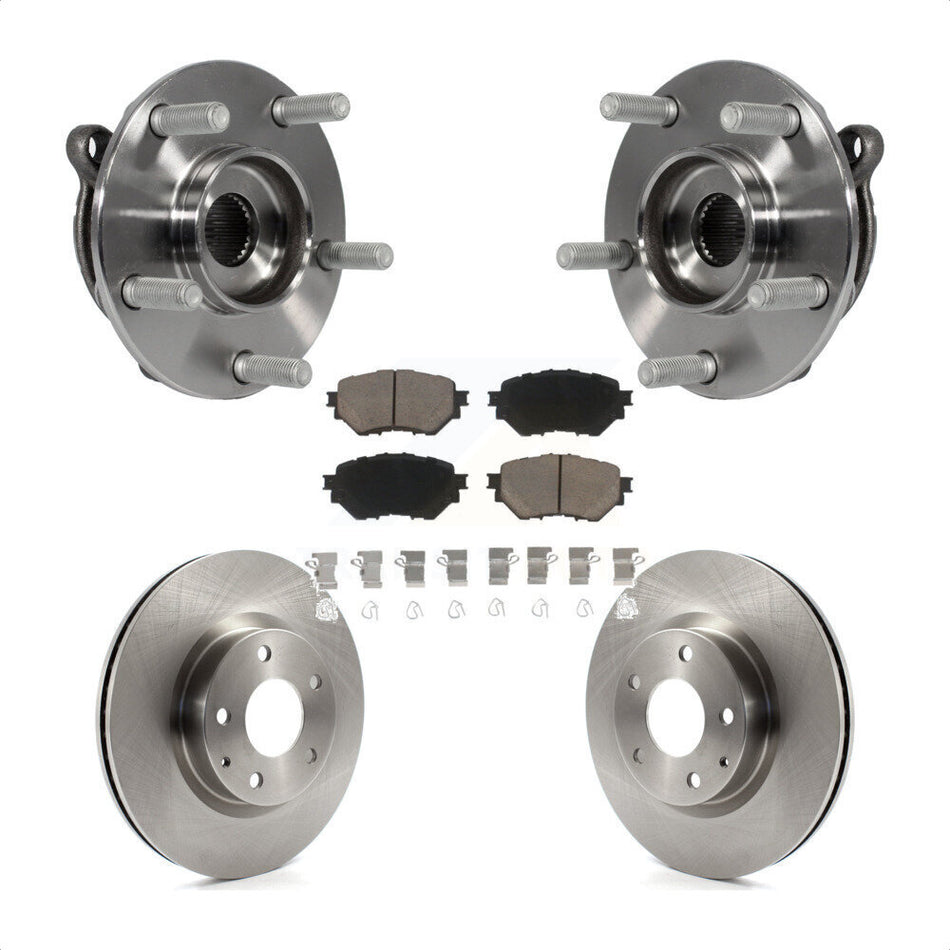 Front Hub Bearing Assembly With Disc Brake Rotors And Ceramic Pads Kit For Mazda 3 Sport Vehicles Manufactured In Mexico 2.5L KBB-121950 by Transit Auto