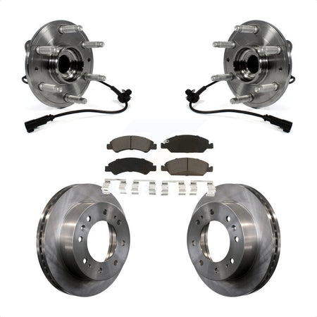 Front Hub Bearing Assembly With Disc Brake Rotors And Ceramic Pads Kit For Chevrolet Suburban 4WD KBB-121964 by Transit Auto
