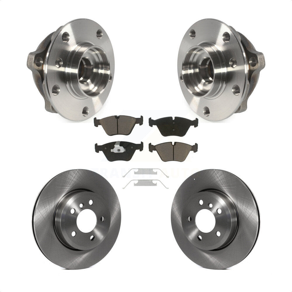 Front Hub Bearing Assembly With Disc Brake Rotors And Ceramic Pads Kit For 2010 BMW X3 KBB-122027 by Transit Auto