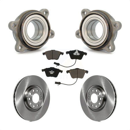 Front Hub Bearing Assembly With Disc Brake Rotors And Ceramic Pads Kit For Audi A4 Quattro KBB-122184 by Transit Auto