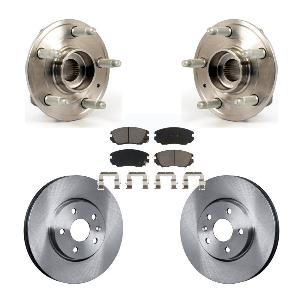 Front Hub Bearing Assembly With Disc Brake Rotors And Ceramic Pads Kit For 2018-2019 Chevrolet Impala KBB-122227 by Transit Auto